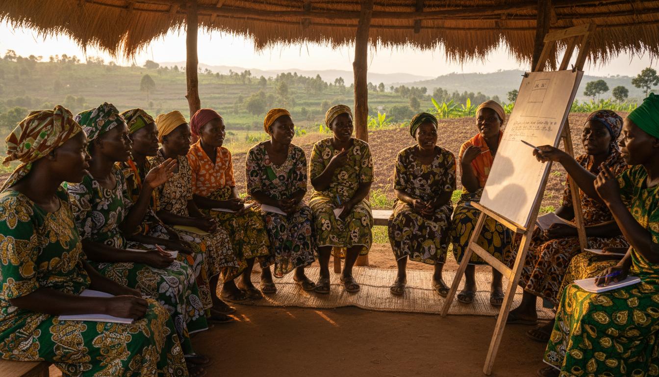Ugandan women in community meeting